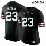 NCAA Ohio State Buckeyes Women's #23 Michael Hartway Black Nike Football College Jersey WOY7345YS